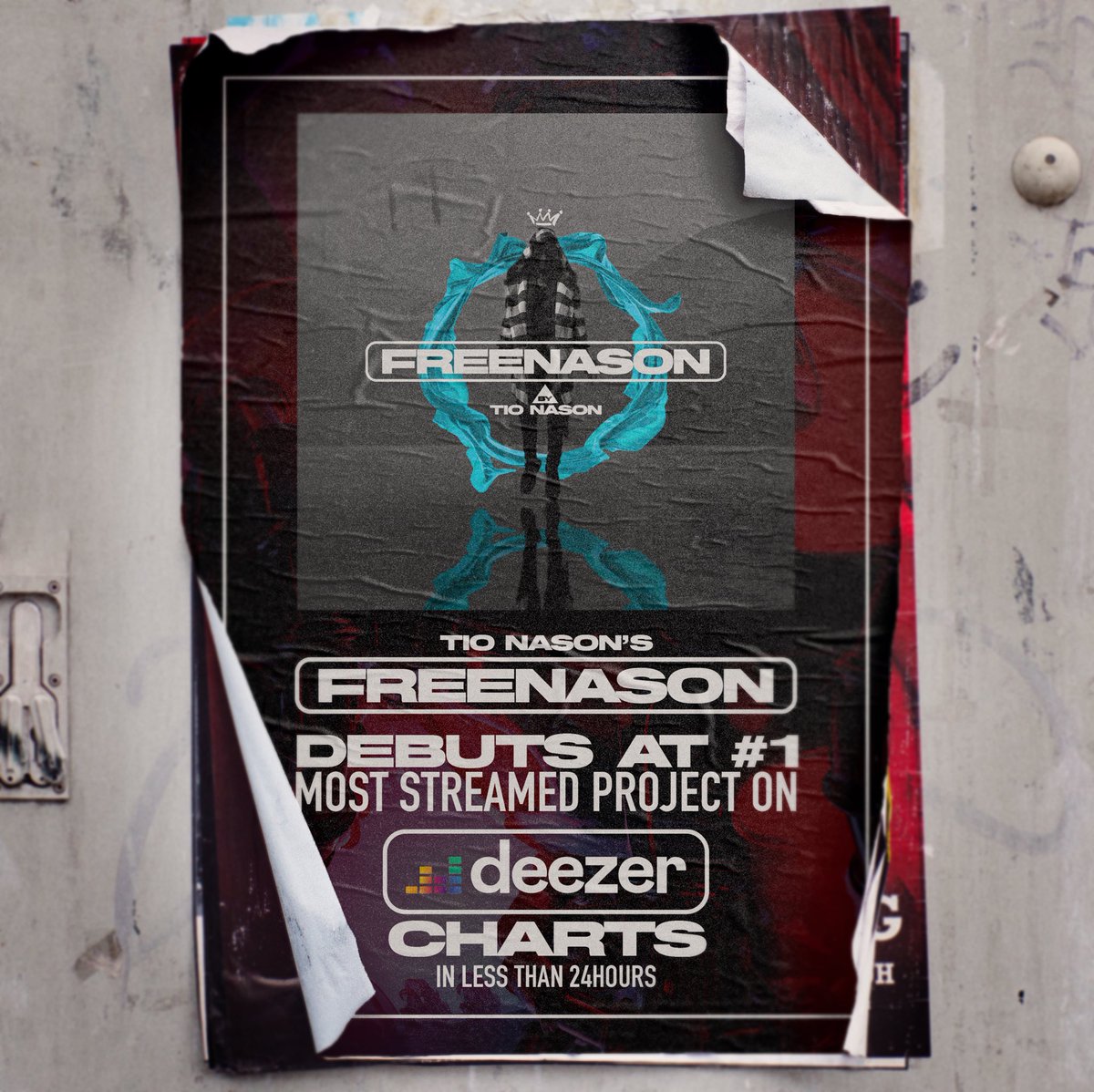TioNason's tweet photo. Words can’t describe how grateful I am to every single one of you!!! Thank YOU! We Debuted At NUMBER ONE in less than 24 hours! 🙌🏽🙏🏾🙌🏽 #freenason is officially the MOST STREAMED PROJECT IN THE COUNTRY!  #KeepStreamingFreenason 👉🏽https://t.co/NTZRbHaF4V https://t.co/McfcIsMVQe