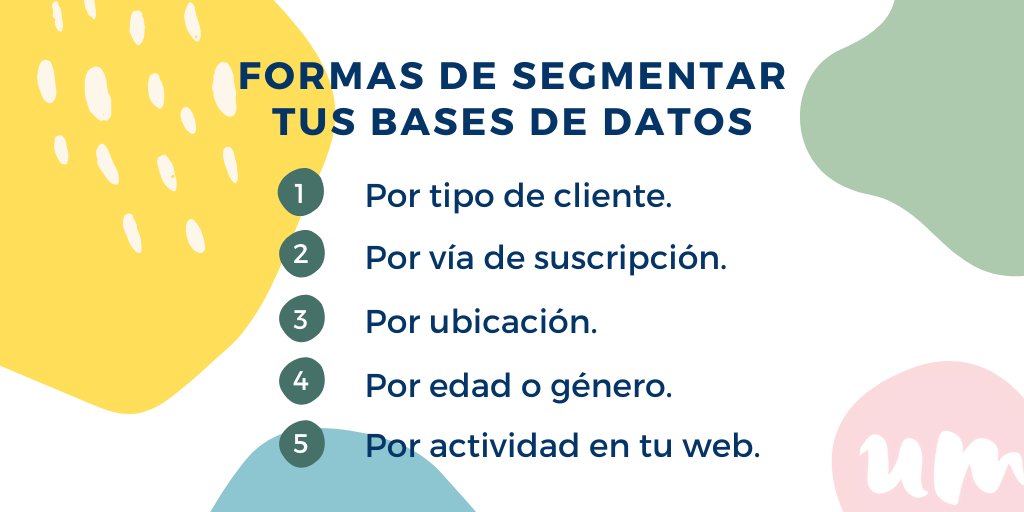 urbanmkt's tweet photo. Segmentar tu BBDD es clave para una buena estrategia de email marketing. Aquí tienes algunas formas de segmentar la tuya para que lances la campaña y el mensaje al público objetivo adecuado 👇

#UrbanMarketing #EmailMarketing #BBDD #BaseDeDatos #MarketingDigital #TipsDeMarketing https://t.co/tHkijlgOA6