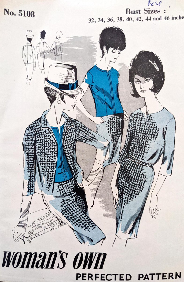 She left art school at 16, in 1947, and immediately landed a job as a fashion artist at publisher Newnes (later IPC), producing the pull-out dress patterns that appeared in all their women's magazines, like Woman's Own. It was the fast fashion of its day. Here's a couple of hers