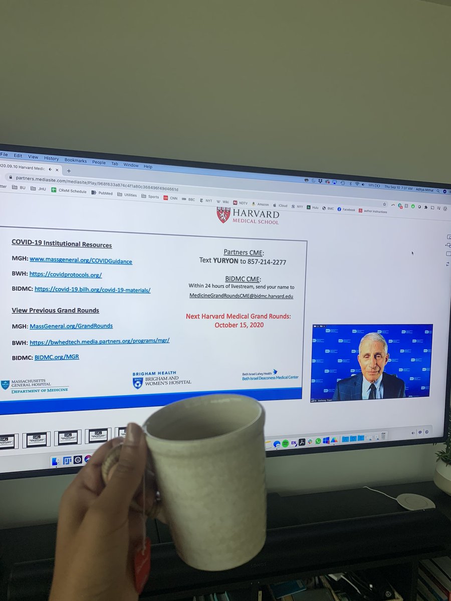Insightful <a href="/harvardmed/">Harvard Medical School</a> Grand Rounds from home with <a href="/NirupamaV_MD/">Nirupama Vellanki Mithal</a> featuring <a href="/NIAIDNews/">NIAID News</a> director Dr. Fauci!