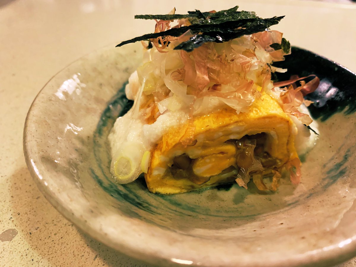 トミ コアラ 長芋乗せのふわふわ卵焼きin納豆入り スルッと食べれて美味しく作れます