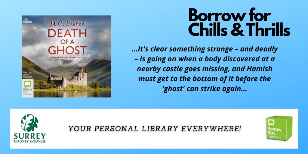 SurreyLibraries's tweet photo. 🕵️♂️Chills & Thrills with #SurreyLibraries and @BorrowBox – download the app now and take your #Library everywhere! #LibrariesfromHome #LibrariesEverywhere #Eaudiobooks
👉https://t.co/xkLL5Kcb0q https://t.co/ZZljctej0b