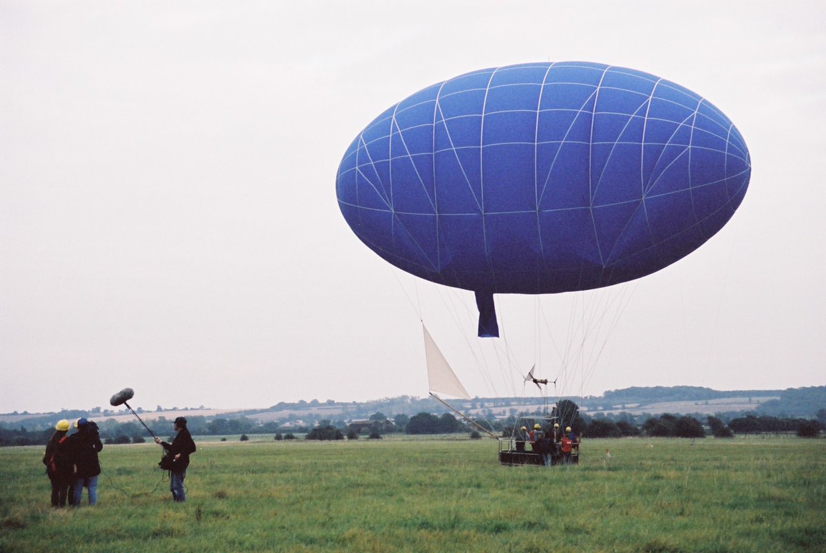 EXP_Eng's tweet photo. It took brains and brawn to get this project, quite literally, off the ground. โThe First Airshipโ was recreated and flown for @BBC + @DiscoveryUK #BuildingtheImpossible to bring to life first steerable airship design originally conceived by French General Meusnier in 1784 https://t.co/lvi53SqWlh