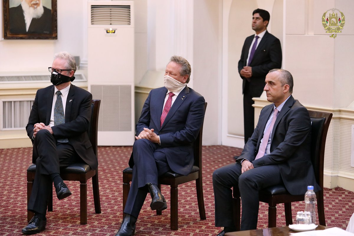 In presence of President Ashraf Ghani, Afghan government entities signed three separate memorandums of understanding with the Minderoo Foundation and two framework deed agreements with Fortescue Future Industries this morning at the Presidential Palace.