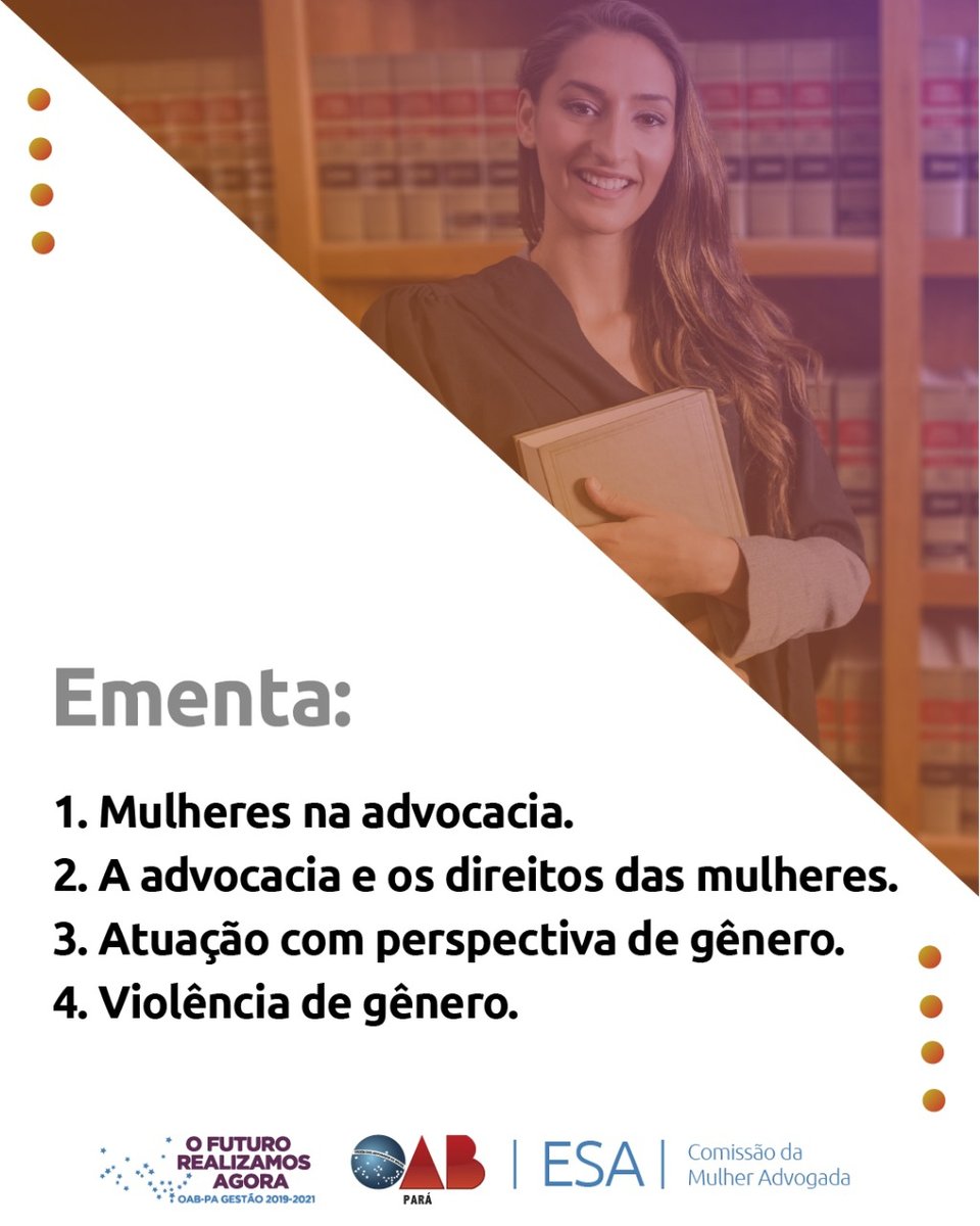 oabpara's tweet photo. #CapacitaçãoOABPA O Sistema OAB Pará organizou programações especiais, que vão contemplar advogadas que militam na Região Metropolitana de Belém e interior. Nesta quinta-feira (10), profissionais de quatros municípios poderão acompanhar. Confira! #OFuturoRealizamosAgora https://t.co/NNAS29fCeK