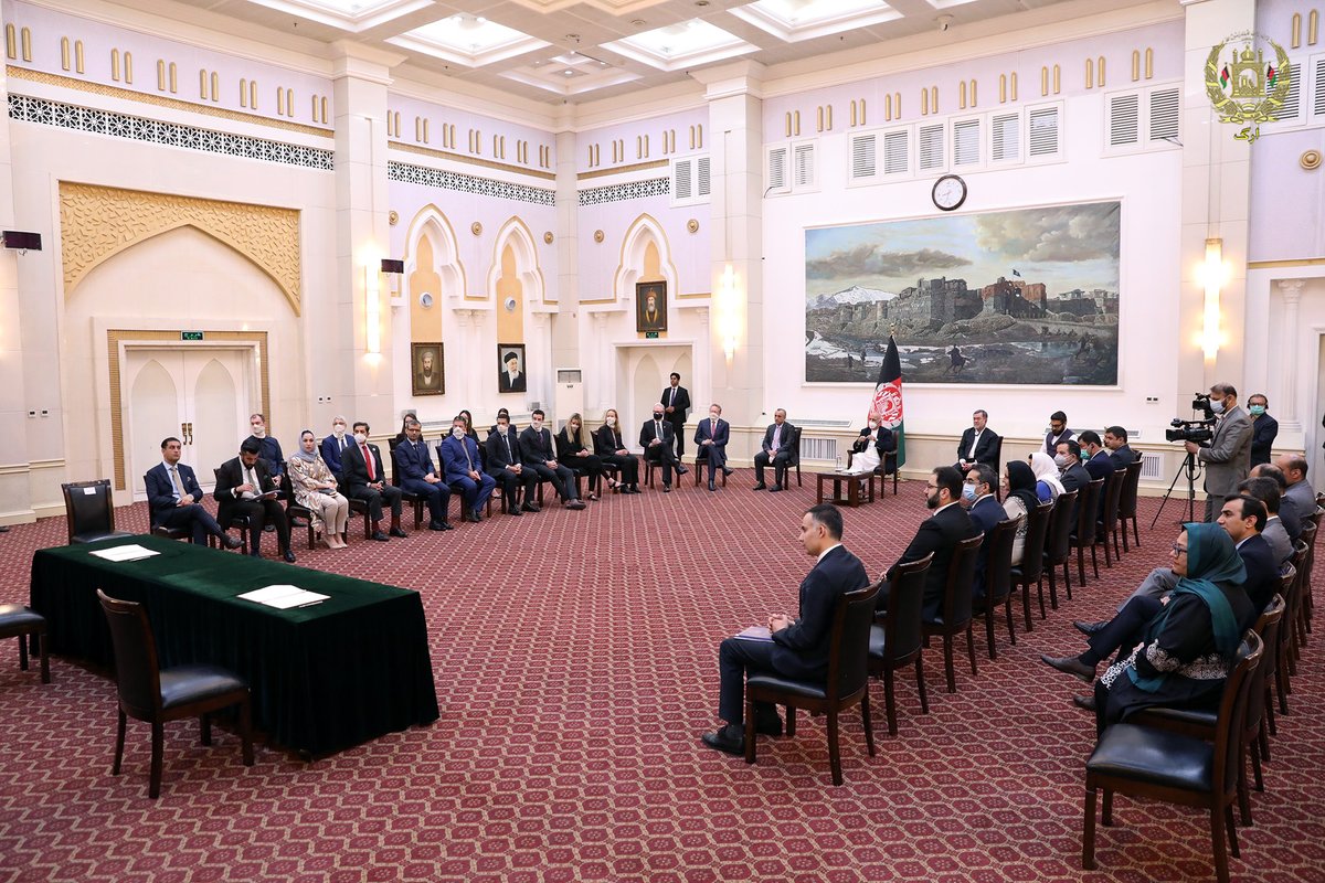 The president extended gratitude to the delegation and the Afghan government entities for the phenomenal job they did within the past two days and said the path opened for Afghanistan is a new model of transformation.