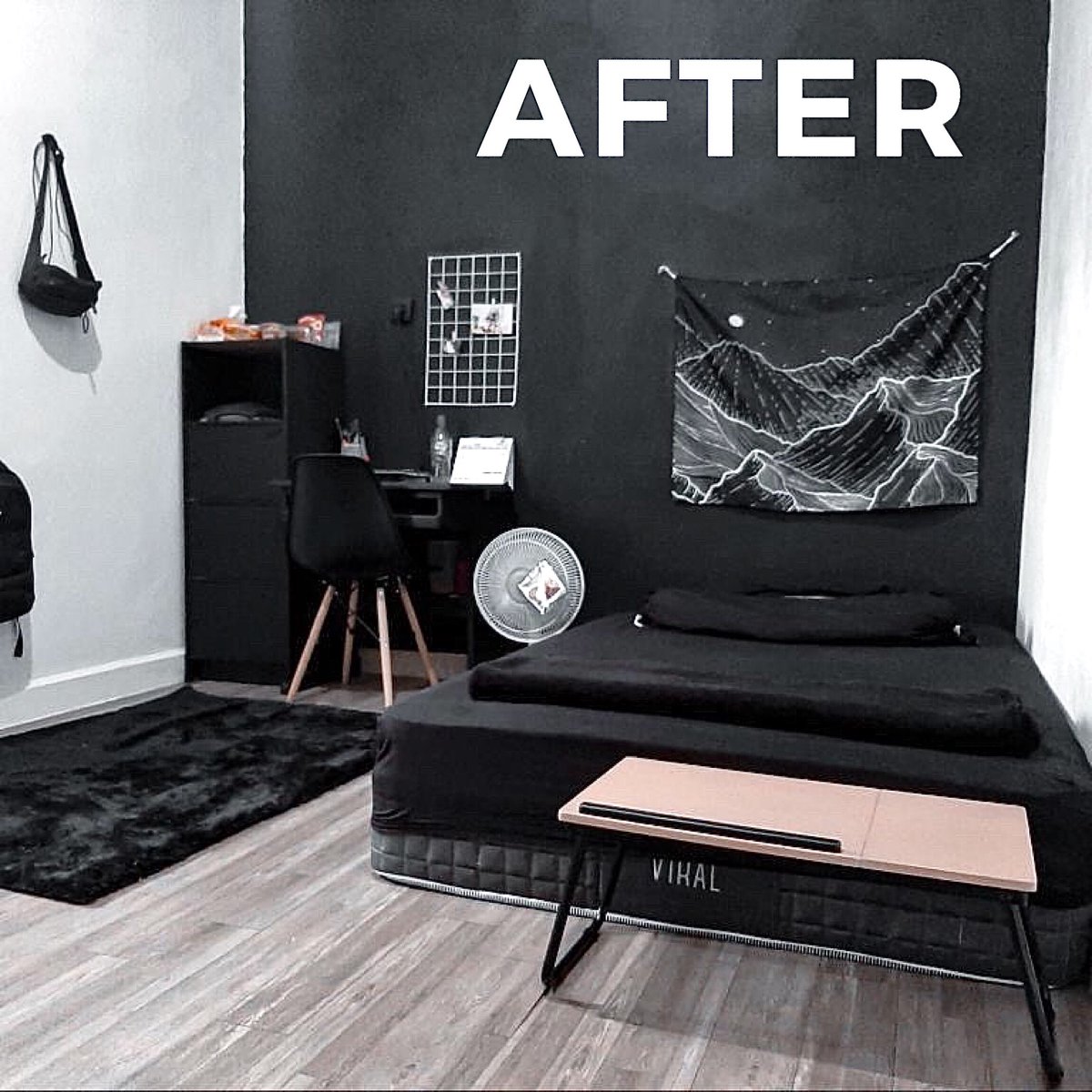 serenadedecor's tweet photo. Selama WFH akhirnya memutuskan untuk Makeover kamar low budget dengan tema minimalis monokrom 🌚🕊🌚🕊 kalo rame aku kasih list product 😎 https://t.co/4ylYCe14sI