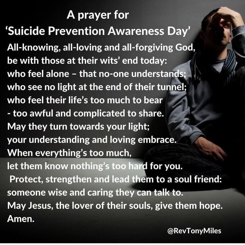 ClonardMBelfast's tweet photo. #World suicide prevention Day
 is an awareness day observed on #10_September every year, in order to provide worldwide commitment and action to prevent suicides. https://t.co/aqC7PMI1ya