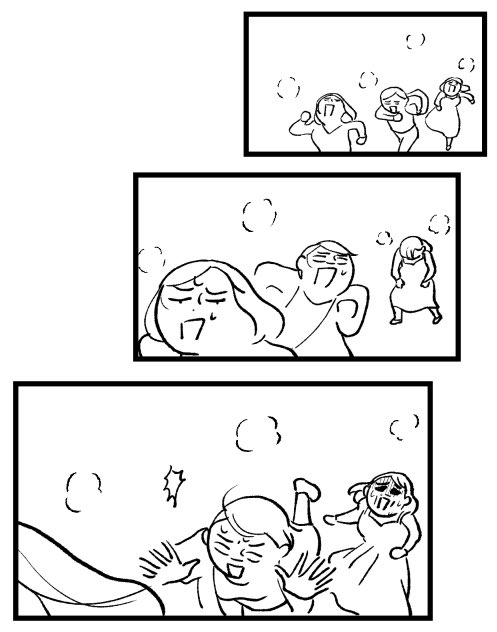 ストップモーション風のコマがうまく描けて満足。 
