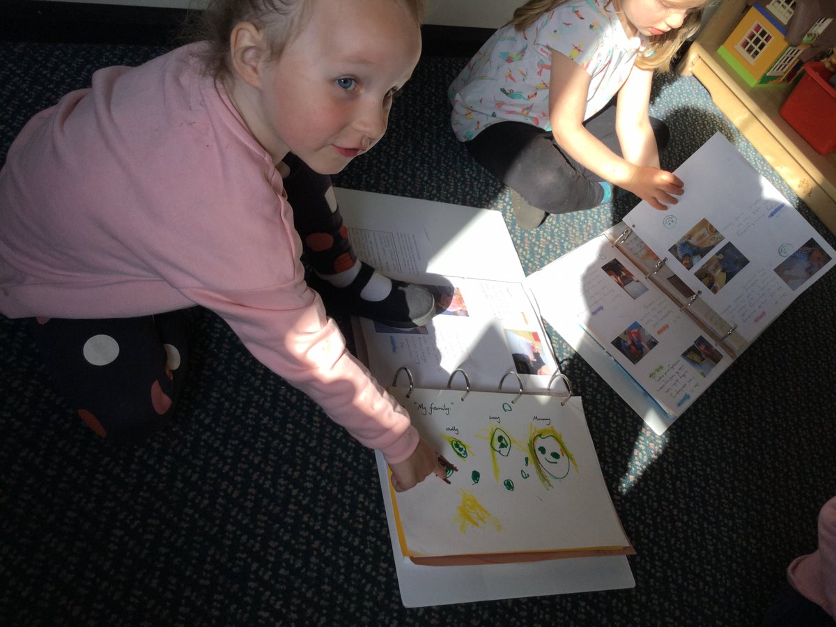 WBarnsNursery's tweet photo. Sharing our learning journals with our friends. #learningjournals #achieving #childrensvoice #wellbeing #reconnecting https://t.co/rhtebcRP3g