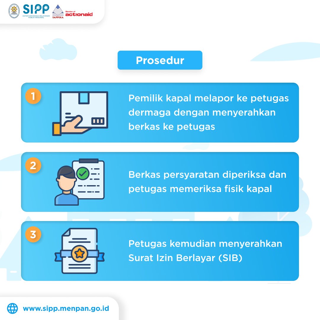 sipp_menpan's tweet photo. Selamat malam, #SahabatSIPP!

Layanan Pemberian Surat Izin Berlayar (SIB) hadir di Kota Pontianak. Pelayanan ini bertujuan untuk memudahkan masyarakat yang memiliki usaha angkutan sungai dan danau di Kota Pontianak. https://t.co/DkZiVndqeA