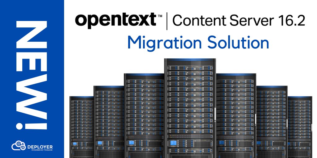 tzunami's tweet photo. We are proud to present our #new #integration: #OpenText #ContentServer 16.2!
Learn more and schedule a #free #demo customized for your specific migration needs: https://t.co/3fiNRcEdnc
#Office365 #SharePoint #MigrationAPI #DataMigration #cloudmigration #informationtechnology https://t.co/JjgecDliC1