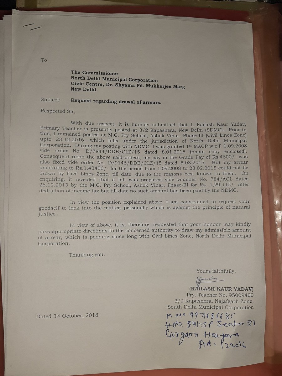 Ashokgarden1956's tweet photo. @narendramodi @PMOIndia @AmitShah @HMOIndia @LtGovDelhi @ArvindKejriwal @msisodia @NorthDMC_Edu @TeachNDMC @NorthDmc @TOIDelhi @NBTDilli @KapilMishra_IND @BJP4Delhi @adeshguptabjp #mayour north DMC all are above are requested that help and realised ariars pending from 2015 https://t.co/xOAMbThfWJ