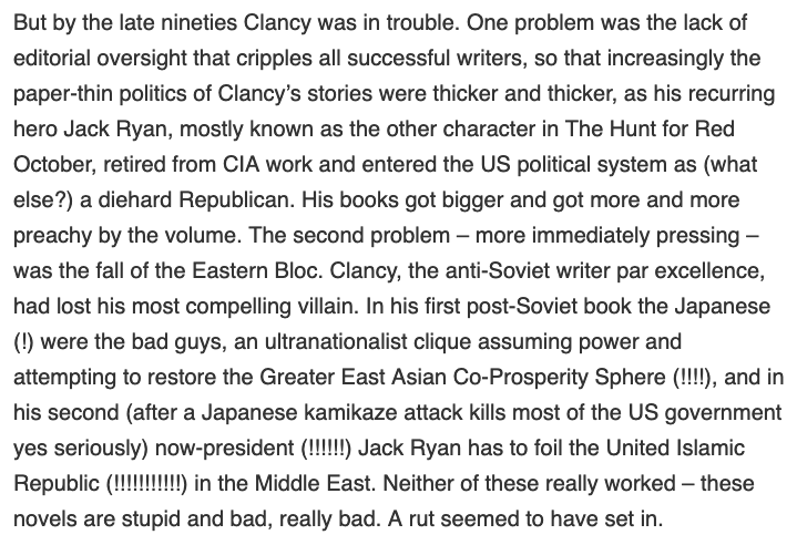 Some excerpts. The summary of the plot is hilarious, but frightening in an incredibly dumb way.