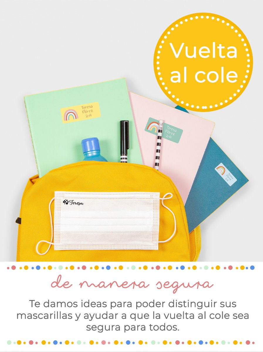 nicolasito_es's tweet photo. Mascarillas personalizadas ⭐ Para distinguir sus mascarillas en la vuelta al cole  https://t.co/Cth9RIkdor https://t.co/ssjpvd1JZh
