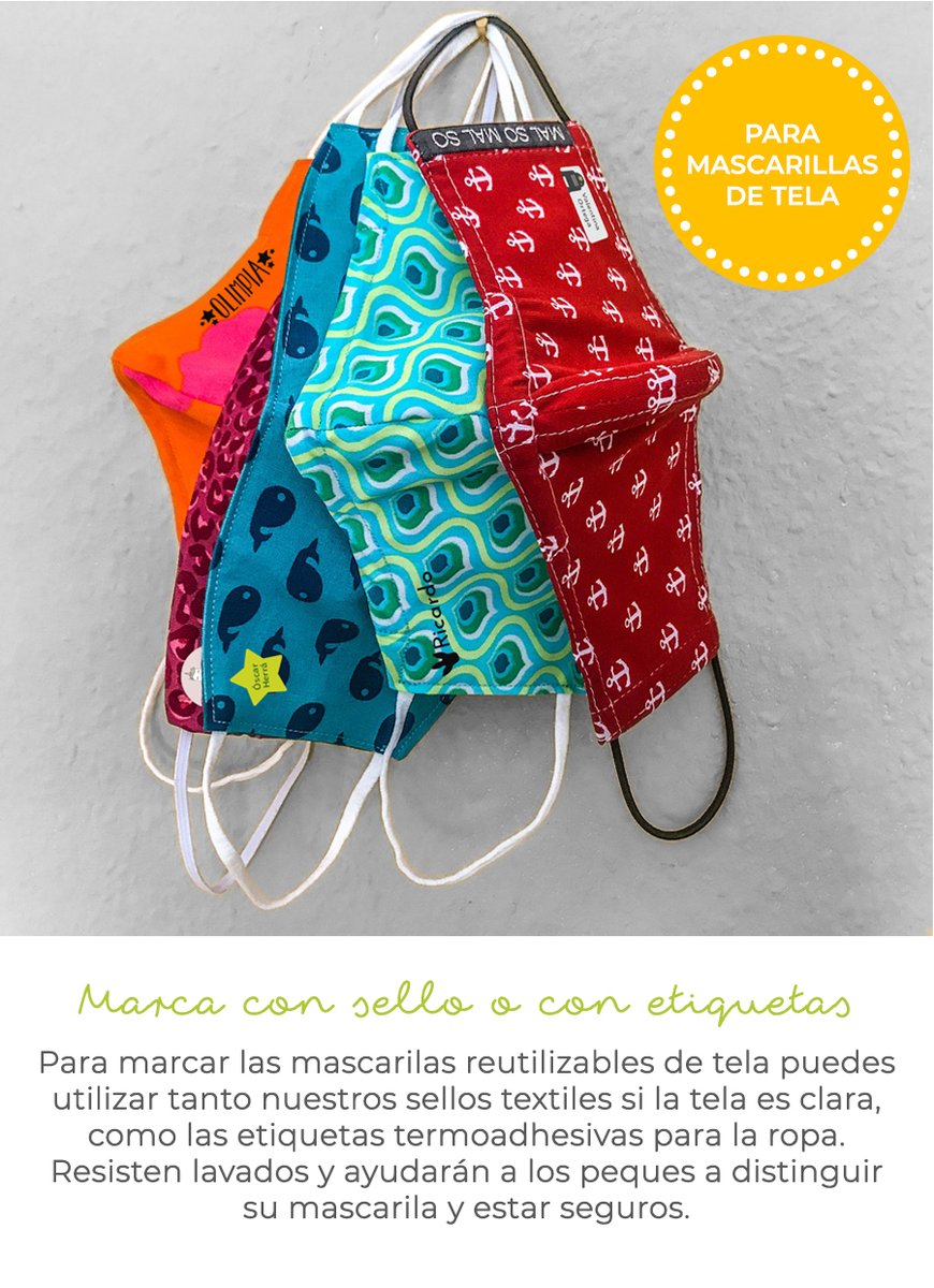 nicolasito_es's tweet photo. Mascarillas personalizadas ⭐ Para distinguir sus mascarillas en la vuelta al cole  https://t.co/Cth9RIkdor https://t.co/ssjpvd1JZh