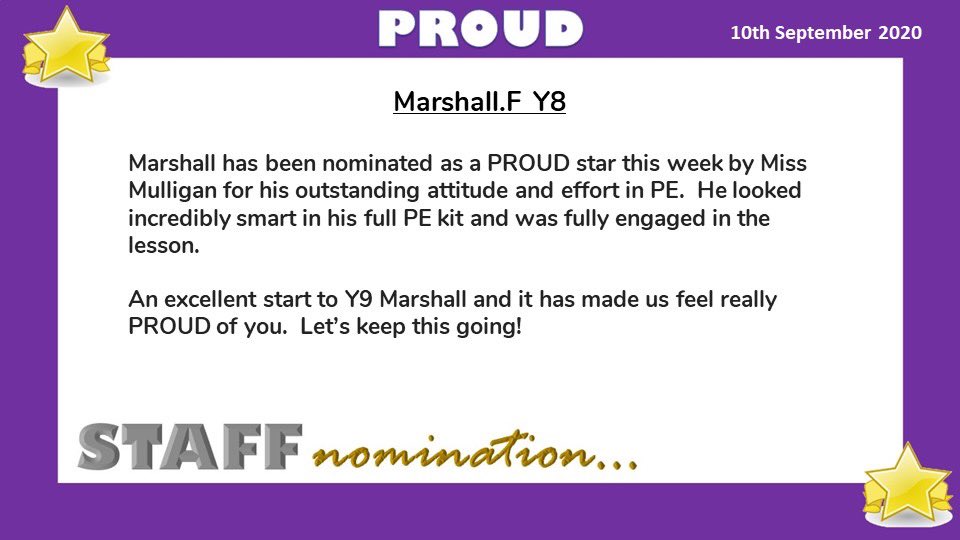 GrangefieldTLC's tweet photo. Our students make us so PROUD @Grangefield 💜👏🏻 #PROUD https://t.co/3uzN5AWtt5