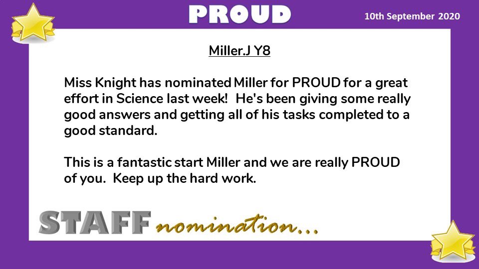 GrangefieldTLC's tweet photo. Our students make us so PROUD @Grangefield 💜👏🏻 #PROUD https://t.co/3uzN5AWtt5