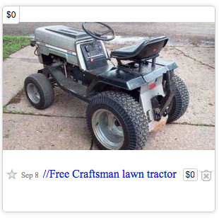  "No money"  You can start flipping with ZERO $$$1. Goto Craigslist2. Click on "Free" (under "For Sale")3. Check these listings daily You WILL find steals!  Then flip these items locally.P.S. People are ALWAYS getting rid of furniture!
