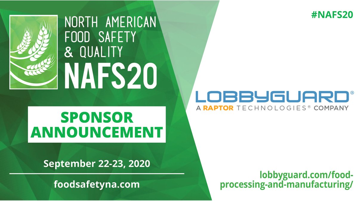 EP_NAFS's tweet photo. Thank you for partnering with us, @LobbyGuard! #LobbyGuard®, a Raptor Technologies® company, is a leading provider of automated visitor management solutions. Meet the team virtually, at #NAFS20 - https://t.co/zpPzQWjwpX. #foodsafety #foodquality #virtual https://t.co/qGfHiBWpJQ