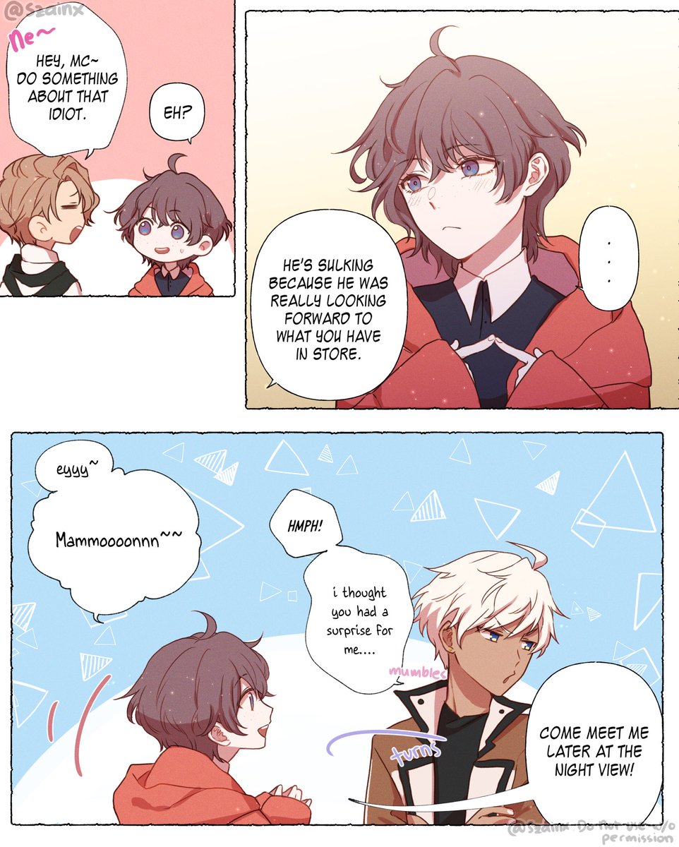 Happy Birthday to Mammon!!! 🥺🥺💕💕 I made a heartwarming fancomic for him ft. my MC! I don't know why I did this 2 days before his bday ;w;. (1/3). Read from left to right!
.
#obeyme #obeymemammon #obeymemc #obeymecomic #HappyBirthdayMammon #obeymeshallwedate 