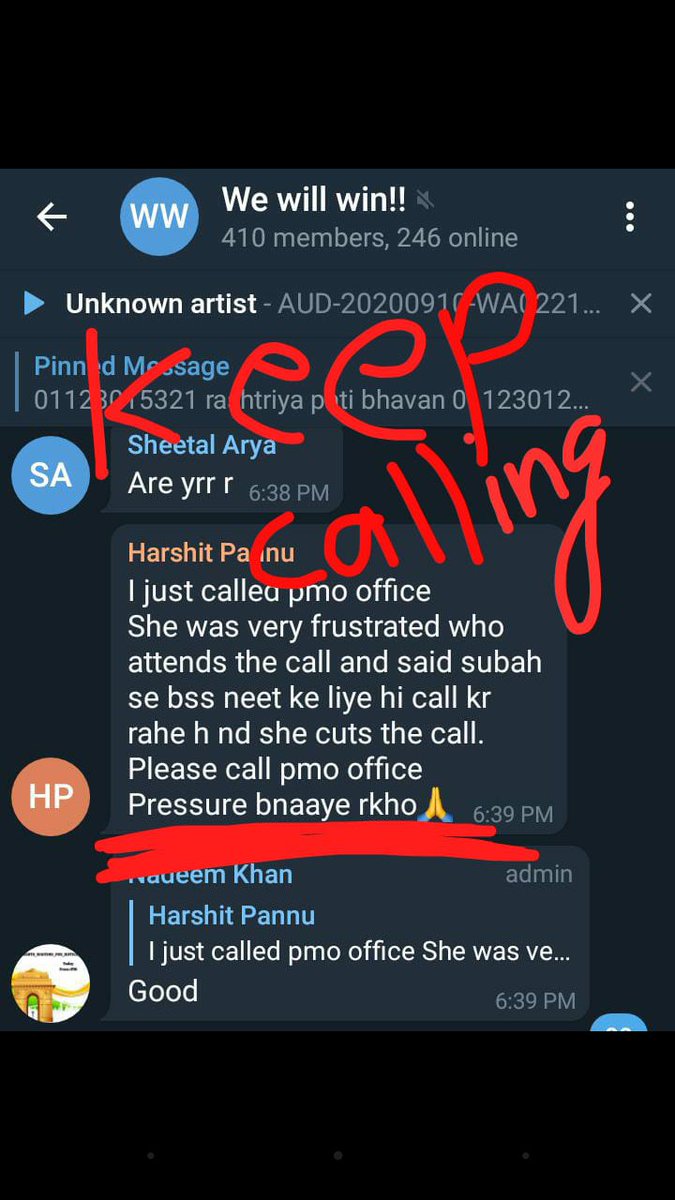 vdnehals__08's tweet photo. Guys keep calling PMO... No. 👇
It's creating pressure....
If you can try to call NDTV to cover our protest @IndiaGate... Do it
All Delhites join the protest pls..
#ChaloDelhiForStudents 
#NishankSirPleasePostponeNEET 
#STUDENTS_WAITING_FOR_JUSTICE_MOE https://t.co/TOGdMxSVSm