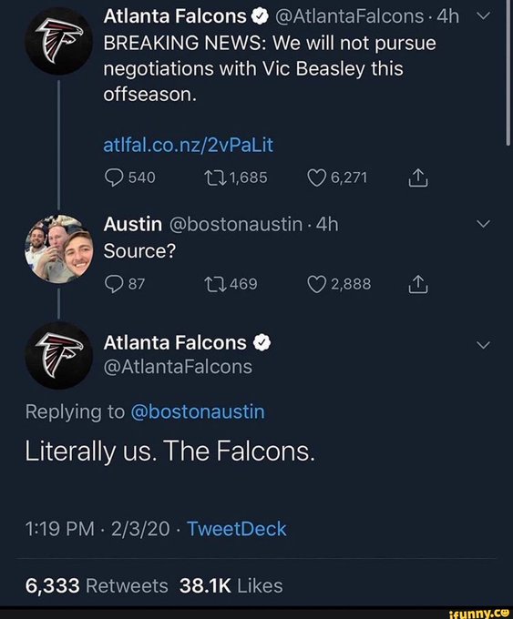 Well played  @AtlantaFalcons