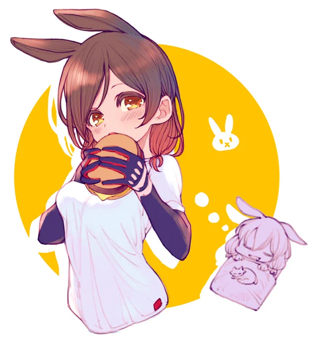 おひろぼ 濃厚ふわとろ月見バーガー #ロボ子Art 