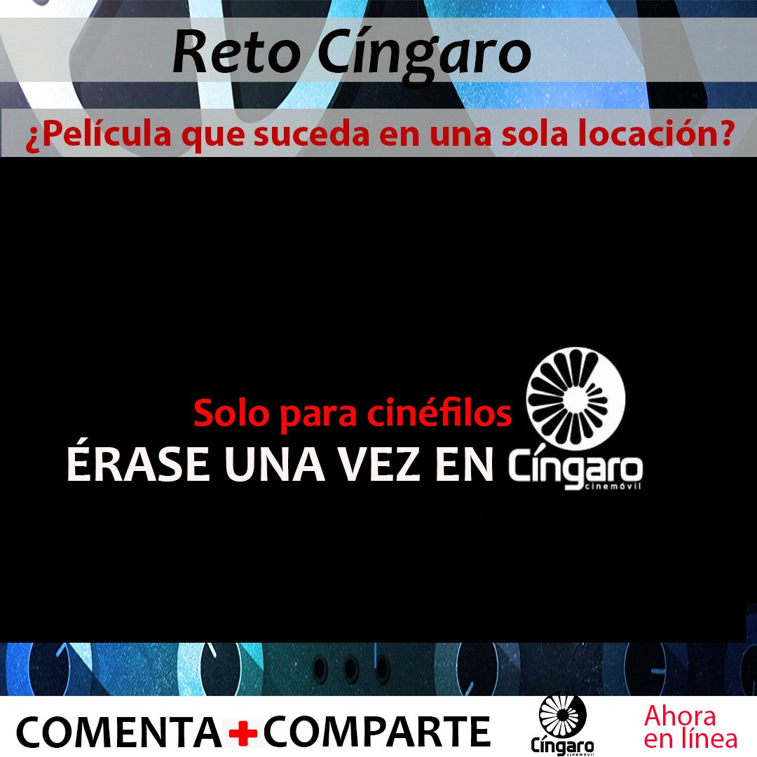 Reto Cíngaro
¿Película que suceda en una sola locación?
Comenzamos nosotros, LA VENTANA INDISCRETA, de Alfred Hichtcock 👉Uno de los grandes clásico del maestro del suspenso que significó todo un reto cinematográfico al momento de rodarla. 
Los leemos 👇
 #cineenlínea #retodecine
