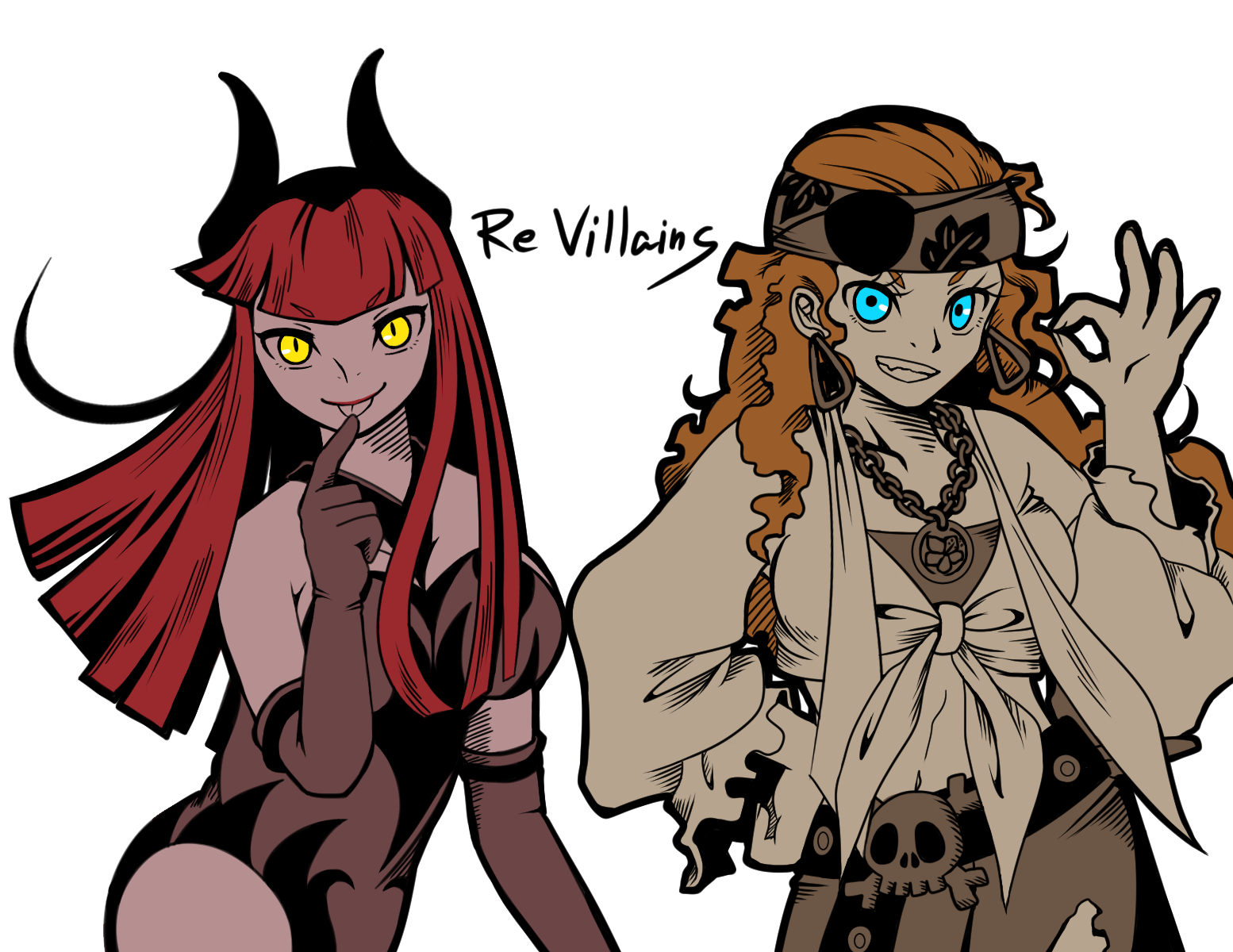 みーこ の まなざしは優しく て No Twitter ハロウィン的なイラスト沢山描きたいですねシリーズ 髪が長くてバサァって出来そうなdハロダンサーキャラ が描きたくて募集したところ この２人がリクエスト来たので リ ヴィランズの小悪魔ちゃんと