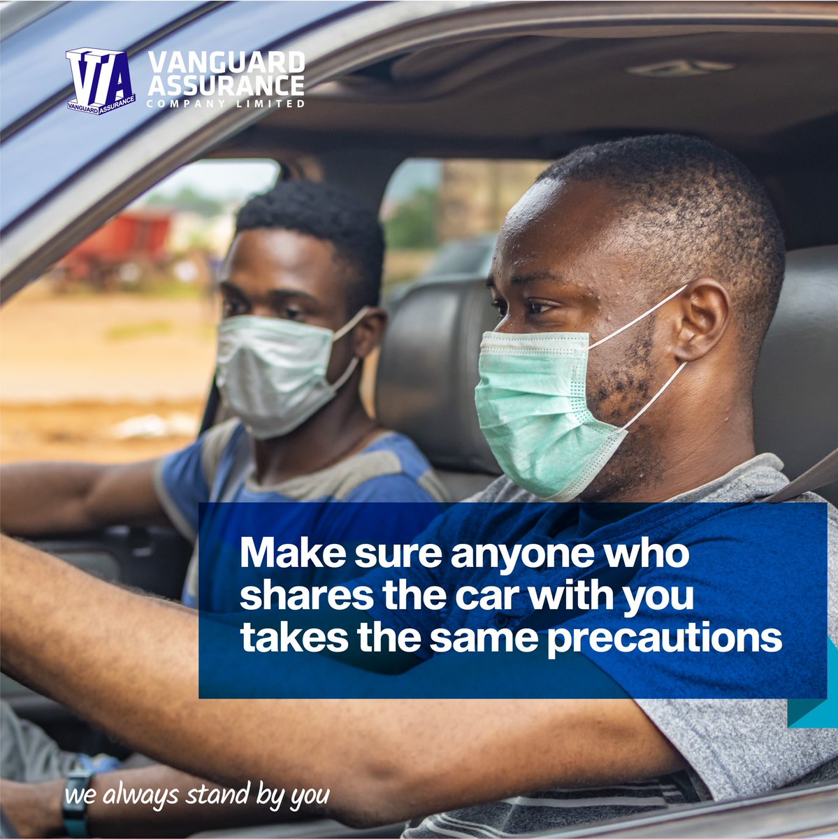 VanguardGH's tweet photo. The best way to protect yourself during COVID19 is to stay home as much as possible. But staying home isn’t always an option, since you will still need to travel to get essential things for the home. Here are 3 ways of staying safe during the pandemic. #CarSafetyTipsWithVanguard https://t.co/9J4hu45ZBB