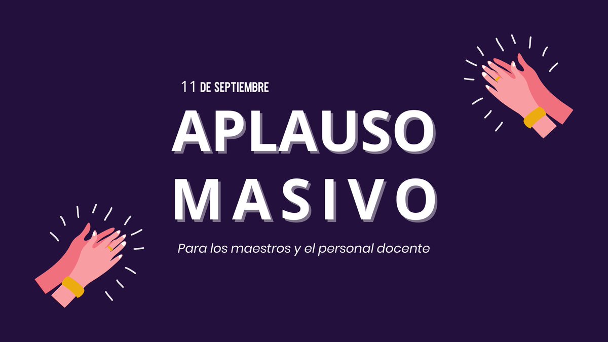 superprof_ar's tweet photo. ¡Convocatoria para Aplauso Masivo por el #DíadelMaestro este #11deseptiembre a las 18hs! 

¡Sumate y compartí! https://t.co/dJfcal06h0