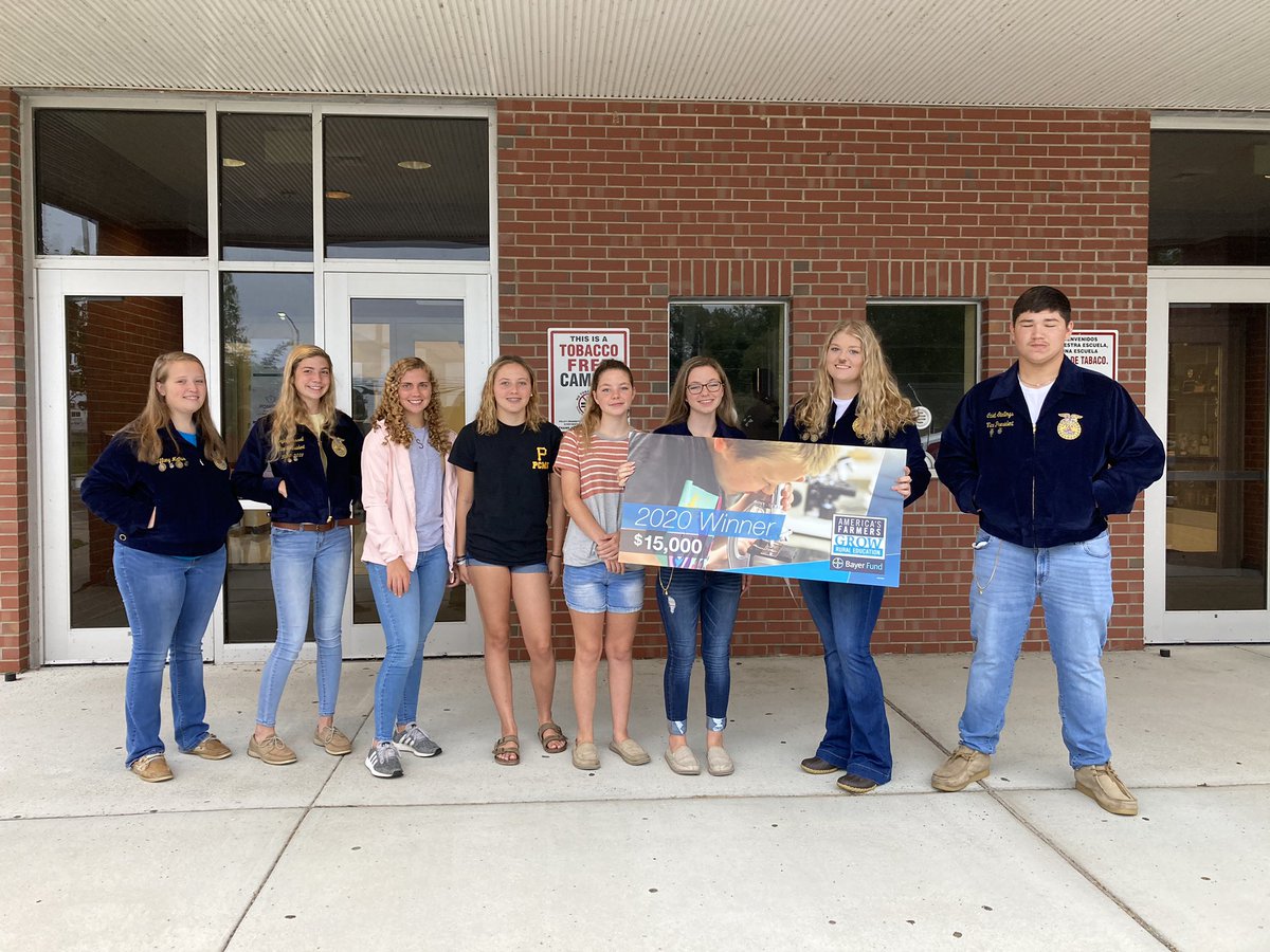 Thank you to Bayer for our grant for our agriculture program! Also thank you to our farmer’s support!