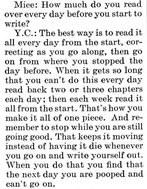 rlmcelreath's tweet photo. I get freq compliments on my writing. But with no false modesty my only talent is postponing reward. Good writing comes only from focused strategic effort.

This is a valuable tip I remember &amp; follow from a 1935 interview with Hemingway. Full interview: https://t.co/5W9qVKXzZU https://t.co/QZIqf1npIS