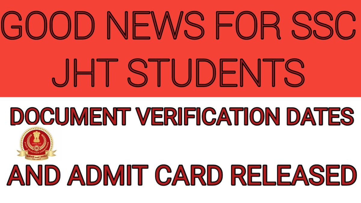 Fortunacla's tweet photo. Ssc JHT DV ADMIT CARD RELEASED 
https://t.co/TPEW4yhO0Q https://t.co/EPNNKfOKGM