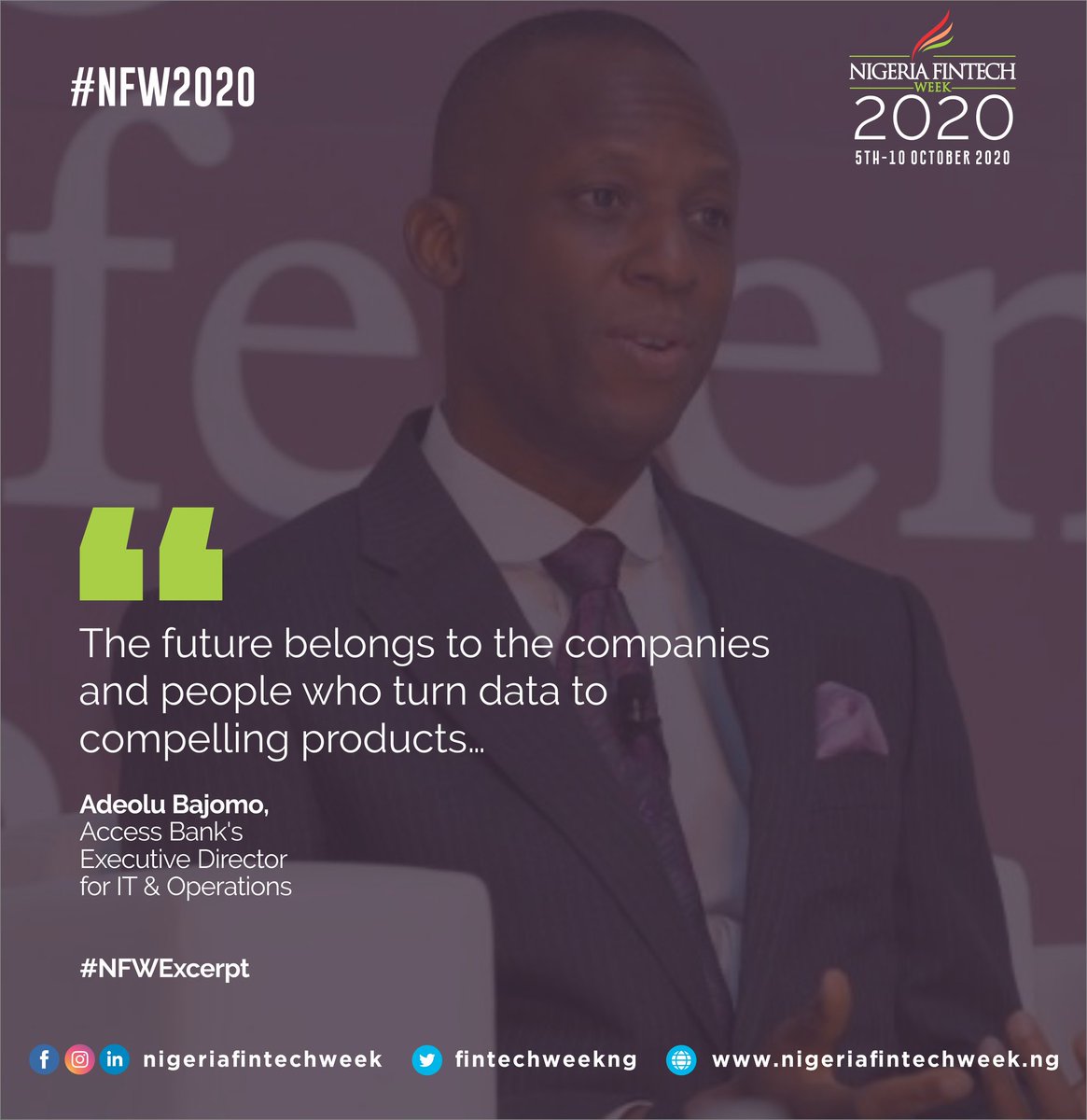fintechweekng's tweet photo. One cannot measure how technology has contributed in aiding financial operations. ​​​At its core, fintech is utilized to help companies, business owners and consumers better manage their financial operations, processes, and lives.

#NigeriaFintechWeek #NFW2020 #Fintech #Finance https://t.co/RzU8ryMEqB