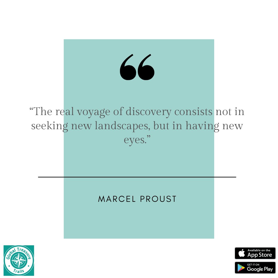 Travel quote on point ✈️

❤️ Here at Global Treasure Trials, we believe in the power of learning from first-hand discovery. That's why we offer 100s of free trails around sites around the world, from museums to village walks.

⬇️ Download the GTT app today to start discovering