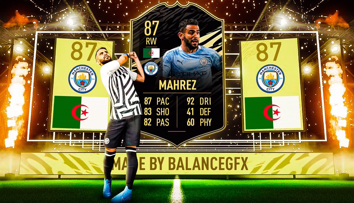 BalanceGFX_'s tweet photo. Riyad Mahrez TOTW pack animation in #FIFA21  
Template: @Marceldzns 
#design #fifa21ratings #leaks #football #fifa @MattHDGamer https://t.co/3YVNpPWAPj