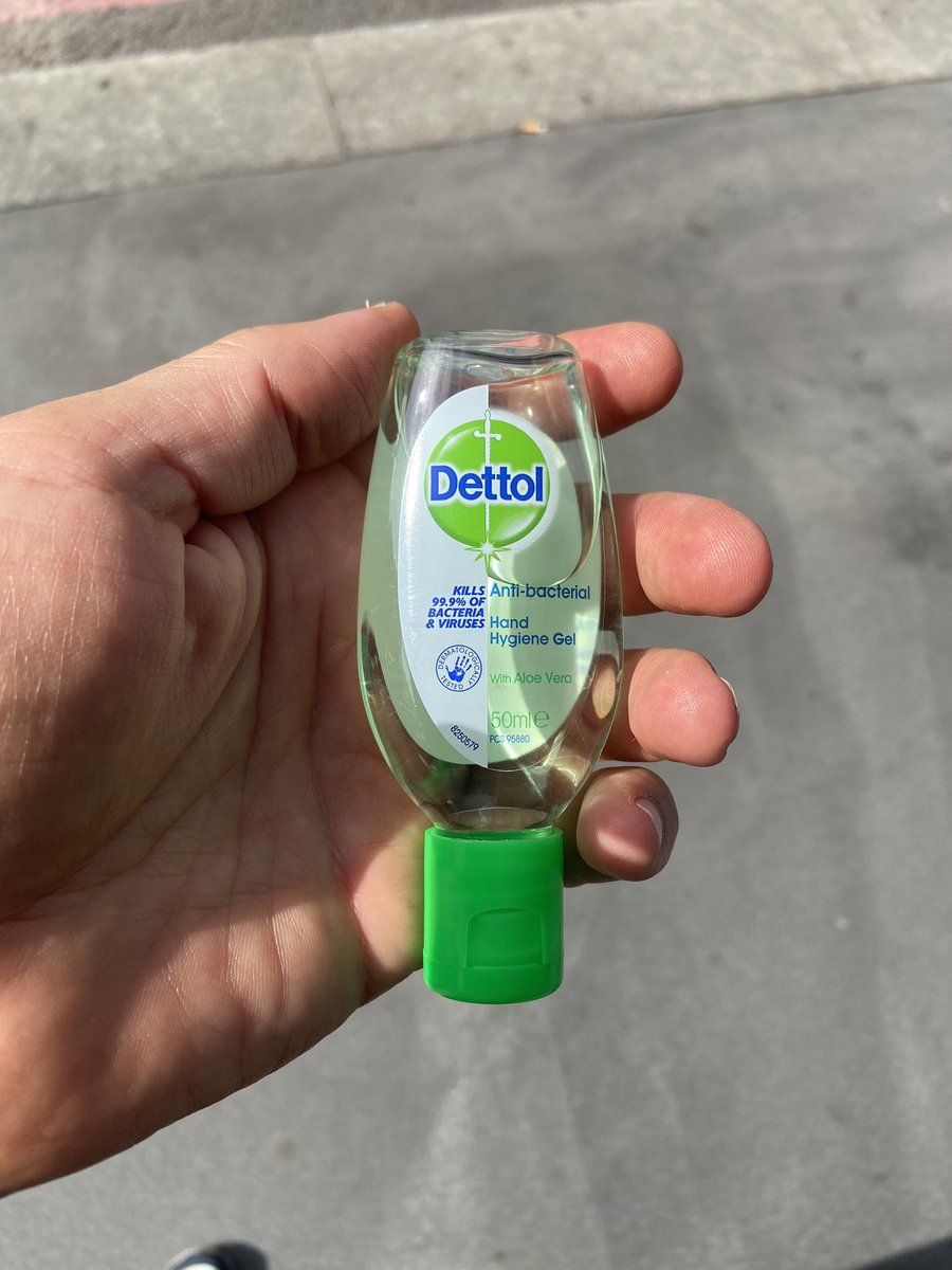 NigelPClarkson's tweet photo. I bought a new #dettol hand sanitiser today, purely because of their awesome cross track posters. #ProperBants @mallikakhanduri https://t.co/0JvtiYG6FT