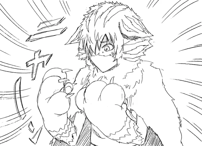 「ニャアアァ⁉︎服が体にくっついちゃったワン‼︎」 