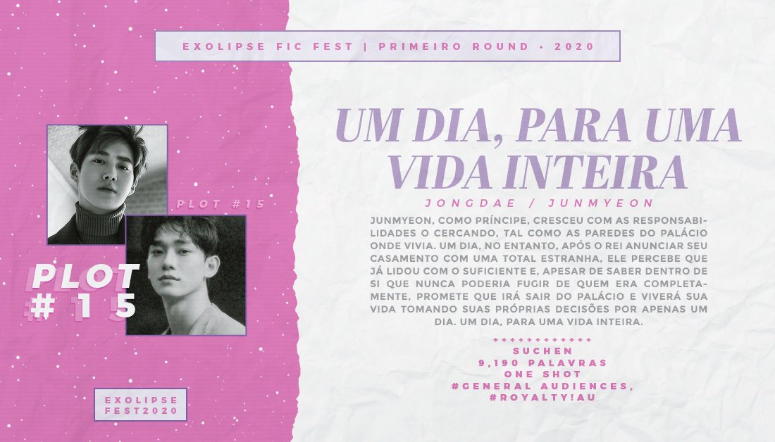 exolipseficfest's tweet photo. → Um dia, para uma vida inteira

⋇ Jongdae / Junmyeon
⋇ #Plot15 |General Audiences | 9,190 palavras
‣ https://t.co/iJNo4vPEQz https://t.co/DyUgrsa8IO