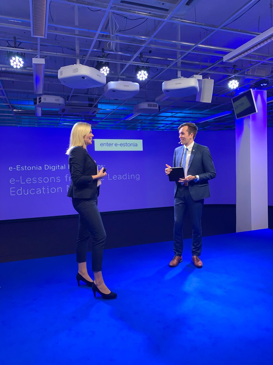 e_estonia's tweet photo. We will be going live with our inaugural Digital Discussion on the topic of #eEducation in less than 20 minutes...! Your hosts @Anetttu and Florian Marcus are ready! So are the 3 #edtech companies @ClanbeatApp @99mathgame and #eKool https://t.co/AoBoAzn6iu