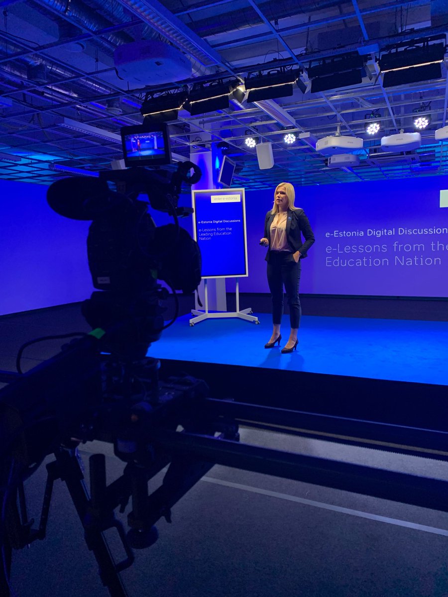 e_estonia's tweet photo. We will be going live with our inaugural Digital Discussion on the topic of #eEducation in less than 20 minutes...! Your hosts @Anetttu and Florian Marcus are ready! So are the 3 #edtech companies @ClanbeatApp @99mathgame and #eKool https://t.co/AoBoAzn6iu