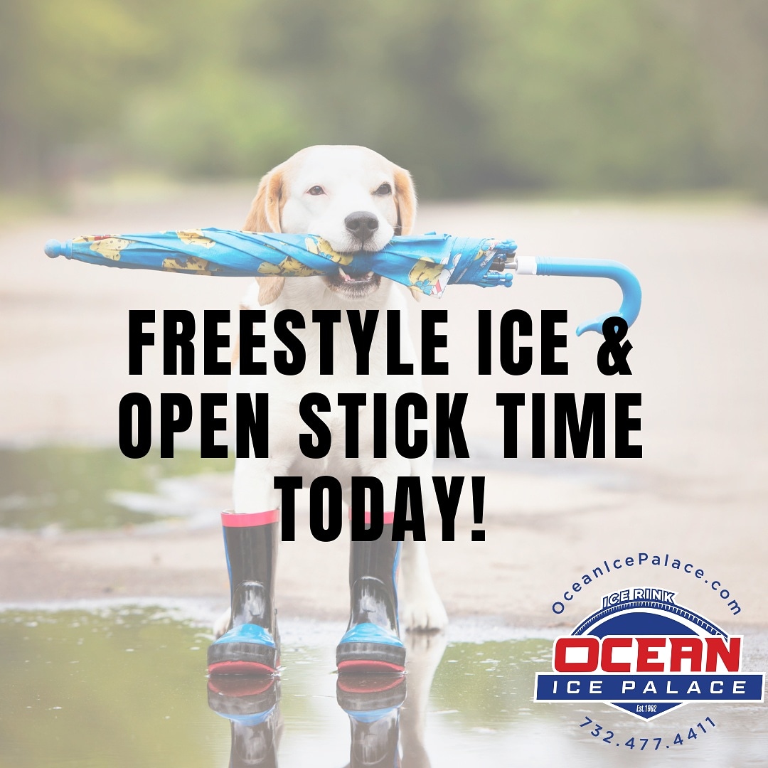 Grab Your Umbrella and Meet Us on the Ice today!!  Reservations available for Open Stick Time 3:15-4:45 &amp; Freestyle Skate 5:15-6:45. oceanicepalace.com 

#openhockey #icehockey #betteronice #njhockey #iceskating #njrink #njicerink #freestyle #figureskating #hockey #oip