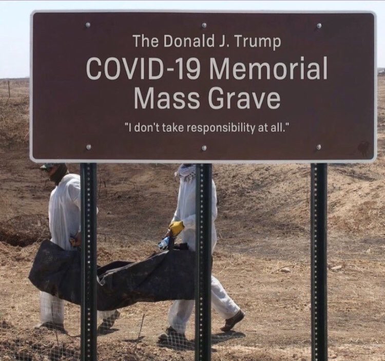 gina_hase's tweet photo. @RobertB80488495 @StephenKing Donald Trump โI don't take any responsibility โ. He admitted he knew about the virus. It wasn't a hoax! It called Commander n chief.Failed us as Americans, he did not protect us on his watch! #PenceKnew #TrumpsFailureToLead #TrumpKnewVoteBlue #TrumpLiedAmericansDied
#TrumpTapes https://t.co/fpVFBQRI8i