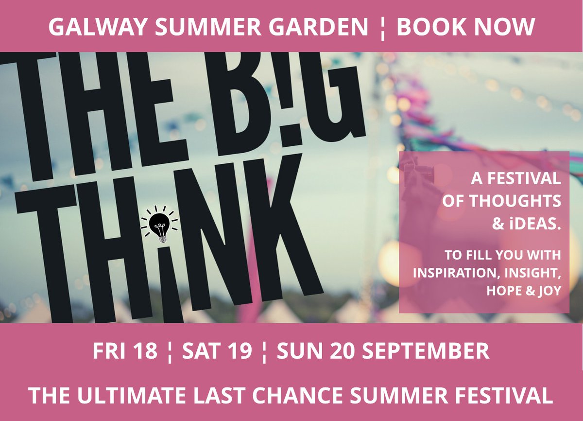 GalwaySummer's tweet photo. @laoneill111 Great to hear you on @NewstalkFM w/ @PatKennyNT this morning. Looking forward to seeing you NEXT weekend Sep 19th at The Big Think @GalwaySummer! 💡💡💡 😉 https://t.co/uUMxaDq7dL