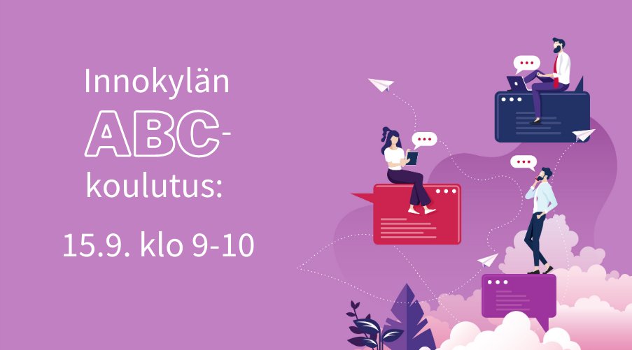 Vielä mahtuu mukaan Innokylän 15.9. klo 9-10 ABC-koulutukseen 🗓️ Ilmoittaudu ja tule linjoille➡️  link.webropolsurveys.com/S/B558E4B2C35B…  
Mitä saat:
💡Pikaopastuksen Innokylän verkkopalvelun käyttöön
💡Vinkit siihen, miten aloitat kehittämisen #Innokylä'ssä #yhteiskehittäminen #ÄläYksinKehitä