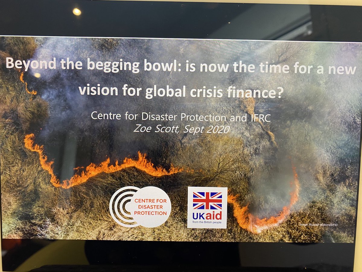 Loved debating whether now is the time to change how the world pays for disasters at #ClimateRed with ⁦@CentreForDP⁩ ⁦⁦<a href="/ifrc/">IFRC</a>⁩. Whopping 94% voted YES! Let’s move ‘beyond the begging bowl’ and start paying for disasters with money, not lives - who’s in?