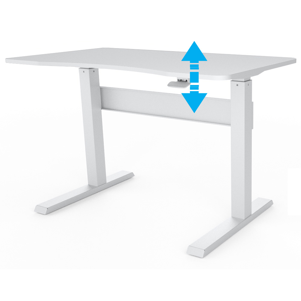 Our brand new range - Gas Lift Height Adjustable Desk. Fraction of the cost compared to electric! One simple lever! Contact us.