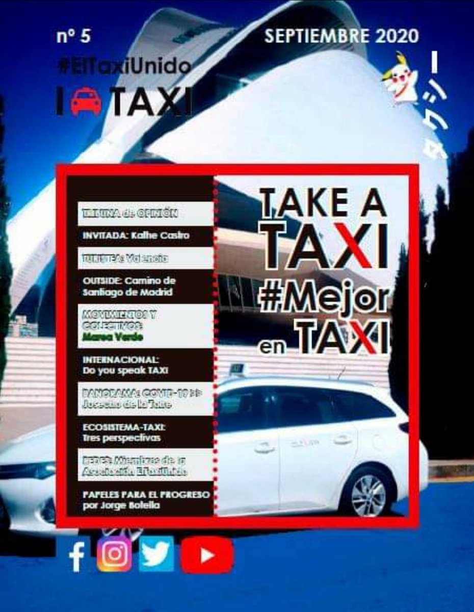 eltaxiunido's tweet photo. 📲 ¡Hola tuiterers! 🙃 Ya está aquí el número 5 de la Revista de ElTaxiUnido >> ¡disfrutadla! ❤🚖
.
https://t.co/JYSVaOYnHs https://t.co/f8IJigmETU